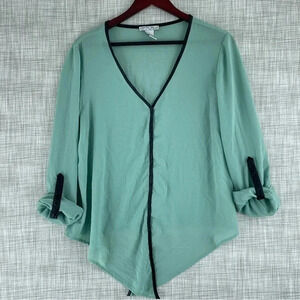 Alberto Makali Blouse M Long Sleeve Button Down 3181